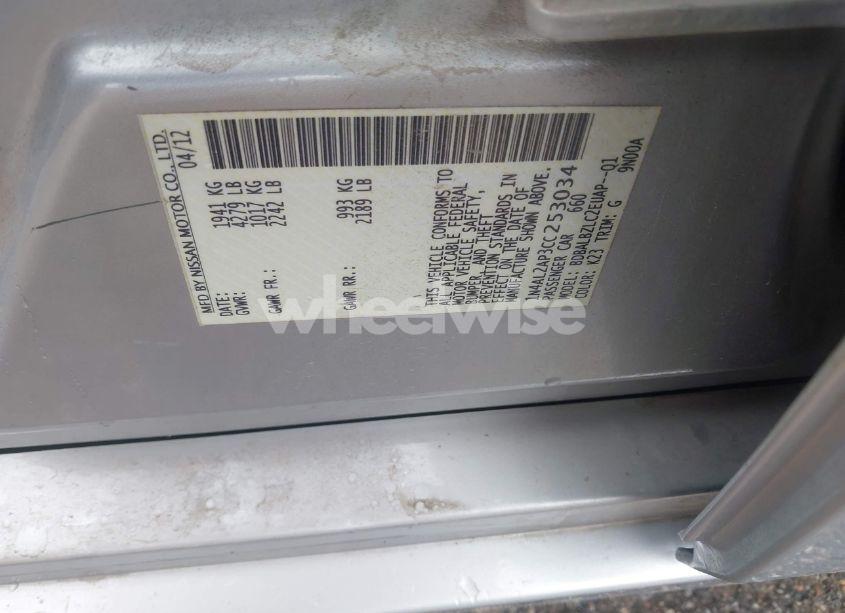 Photo 9 of 2012 Nissan Altima 2.5 S (VIN 1N4AL2AP3CC253034)