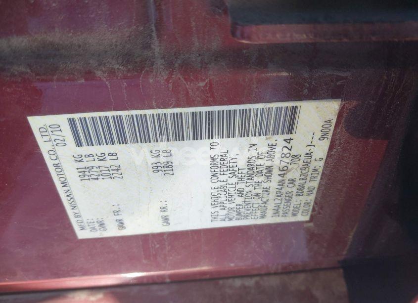 Photo 9 of 2010 Nissan Altima 2.5 S (VIN 1N4AL2AP4AN467824)