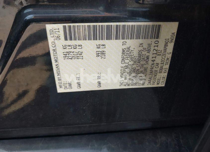 Photo 9 of 2012 Nissan Altima 2.5 S (VIN 1N4AL2AP4CN411210)