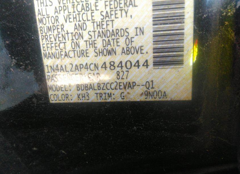 Photo 9 of 2012 Nissan Altima 2.5 S (VIN 1N4AL2AP4CN484044)