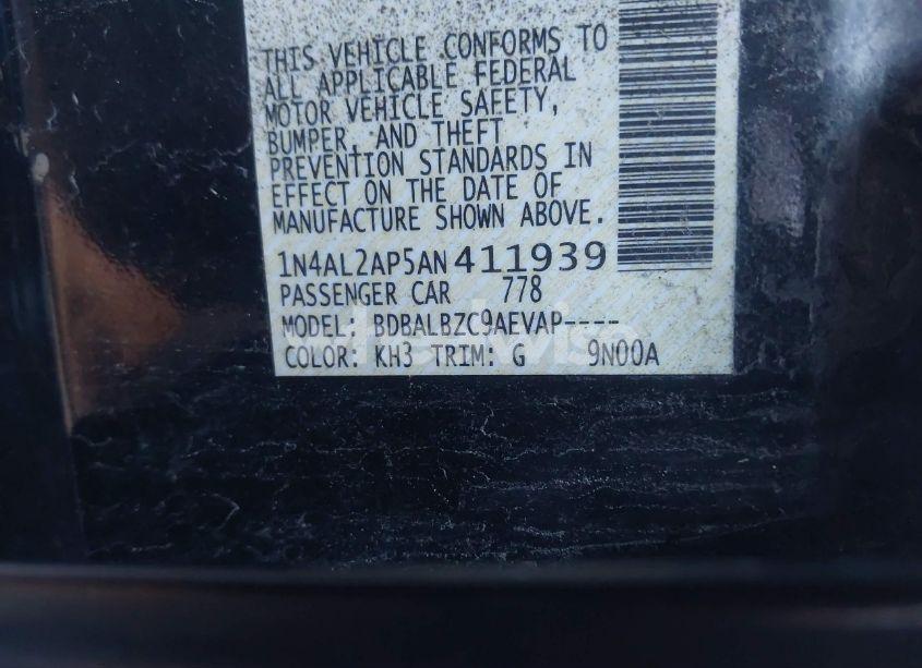 Photo 9 of 2010 Nissan Altima 2.5 S (VIN 1N4AL2AP5AN411939)