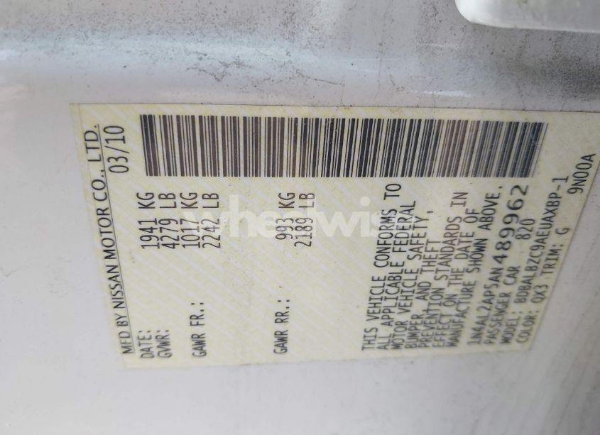 Photo 9 of 2010 Nissan Altima 2.5 S (VIN 1N4AL2AP5AN489962)