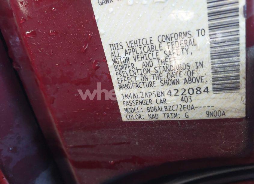 Photo 9 of 2011 Nissan Altima 2.5 S (VIN 1N4AL2AP5BN422084)