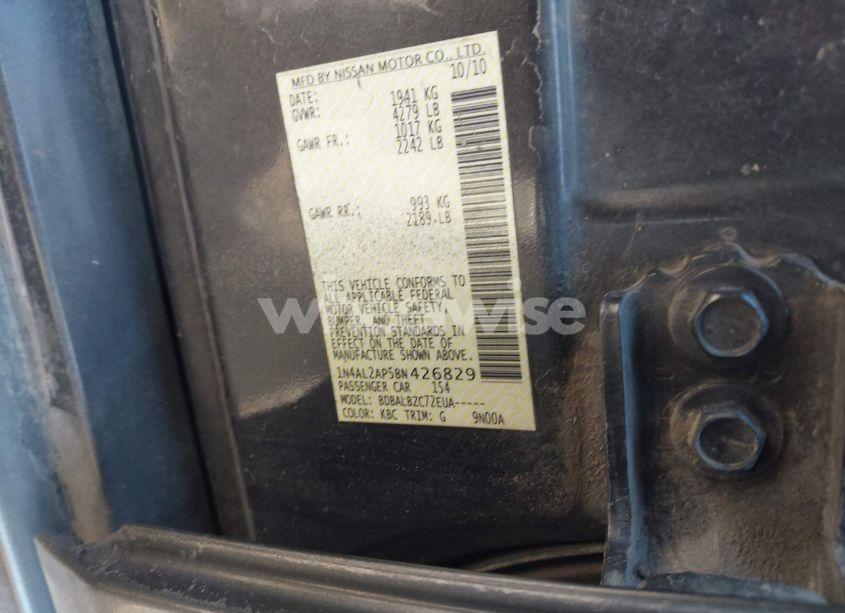 Photo 9 of 2011 Nissan Altima 2.5 S (VIN 1N4AL2AP5BN426829)