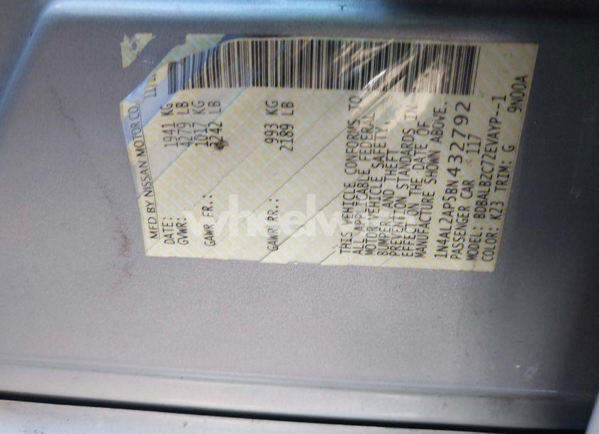 Photo 9 of 2011 Nissan Altima 2.5 S (VIN 1N4AL2AP5BN432792)