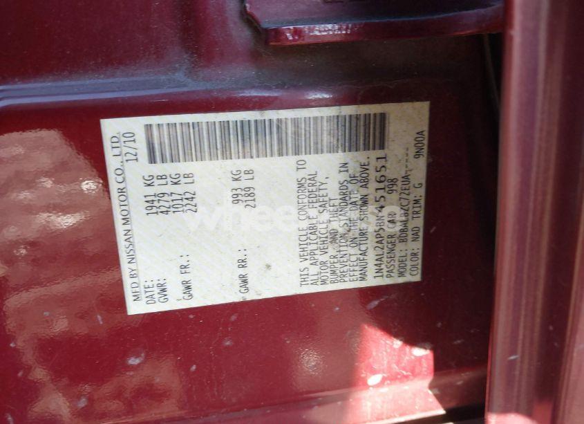 Photo 9 of 2011 Nissan Altima 2.5 S (VIN 1N4AL2AP5BN451651)