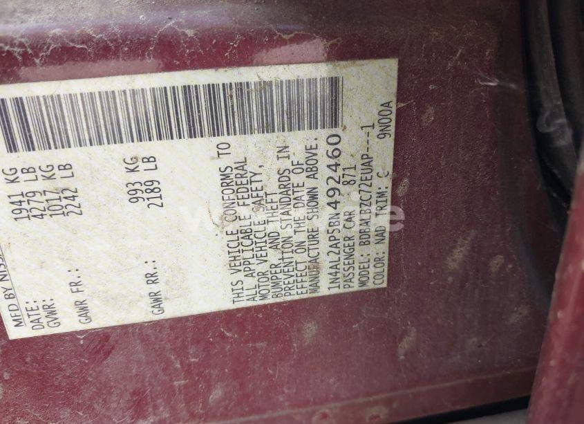 Photo 9 of 2011 Nissan Altima 2.5 S (VIN 1N4AL2AP5BN492460)