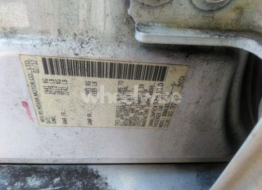 Photo 9 of 2012 Nissan Altima 2.5 S (VIN 1N4AL2AP5CN526110)