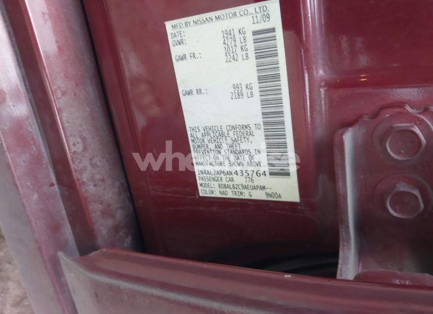 Photo 9 of 2010 Nissan Altima 2.5 S (VIN 1N4AL2AP6AN435764)