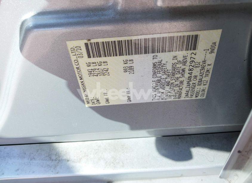 Photo 9 of 2010 Nissan Altima 2.5 (VIN 1N4AL2AP6AN482972)