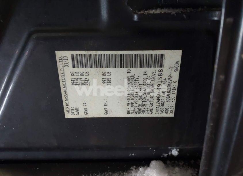 Photo 9 of 2010 Nissan Altima 2.5 S (VIN 1N4AL2AP6AN491588)