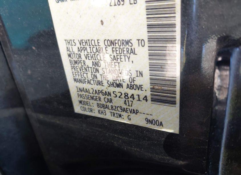 Photo 9 of 2010 Nissan Altima 2.5 S (VIN 1N4AL2AP6AN528414)