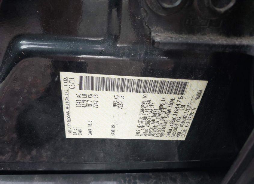 Photo 9 of 2011 Nissan Altima 2.5 S (VIN 1N4AL2AP6BC168476)