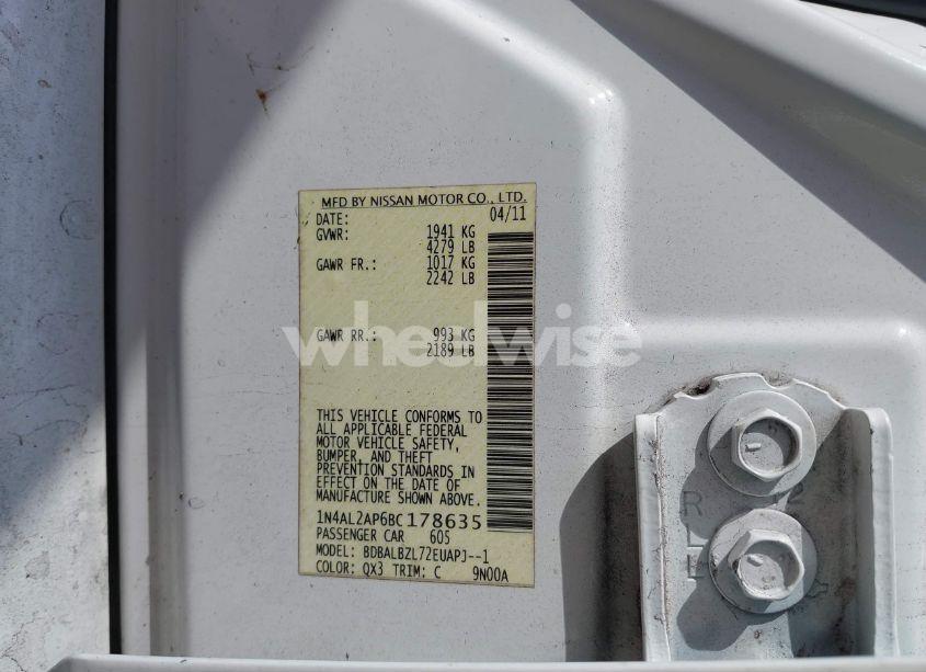 Photo 9 of 2011 Nissan Altima 2.5 S (VIN 1N4AL2AP6BC178635)