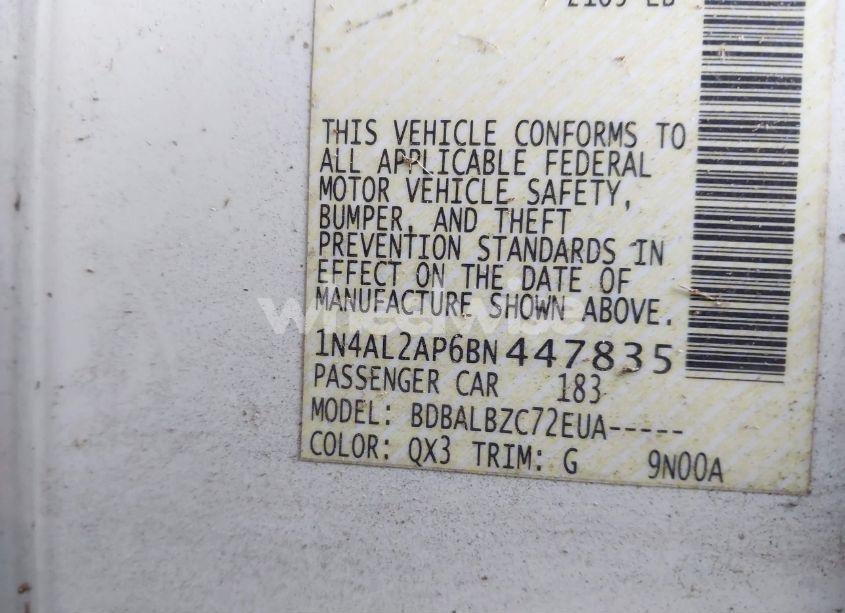 Photo 9 of 2011 Nissan Altima 2.5 S (VIN 1N4AL2AP6BN447835)