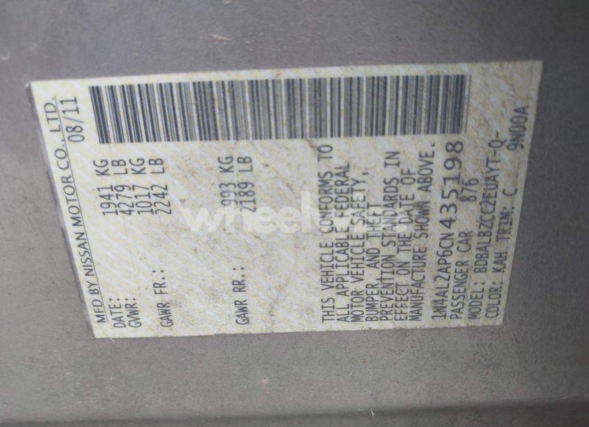 Photo 9 of 2012 Nissan Altima 2.5 S (VIN 1N4AL2AP6CN435198)