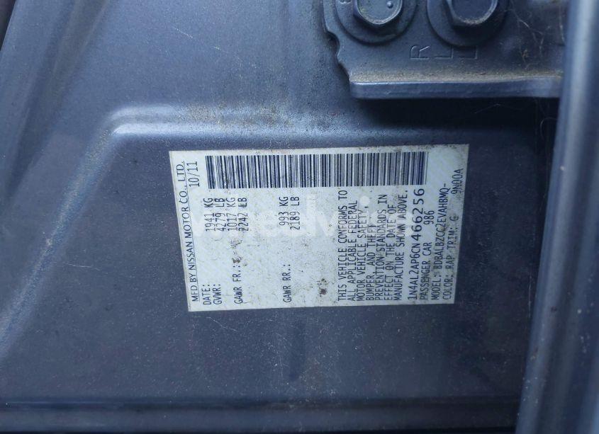 Photo 9 of 2012 Nissan Altima 2.5 S (VIN 1N4AL2AP6CN466256)