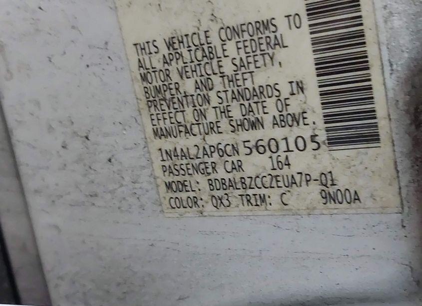 Photo 9 of 2012 Nissan Altima 2.5 S (VIN 1N4AL2AP6CN560105)