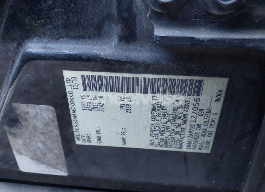 Photo 9 of 2011 Nissan Altima 2.5 S (VIN 1N4AL2AP7BC122056)