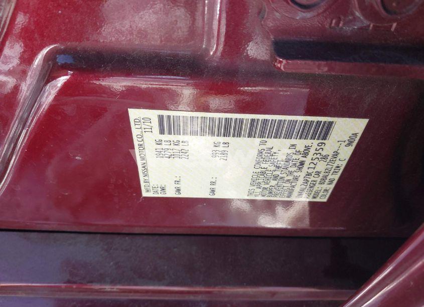 Photo 9 of 2011 Nissan Altima 2.5 S (VIN 1N4AL2AP7BC125359)