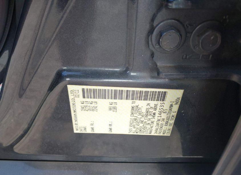 Photo 9 of 2011 Nissan Altima 2.5 S (VIN 1N4AL2AP7BC146535)