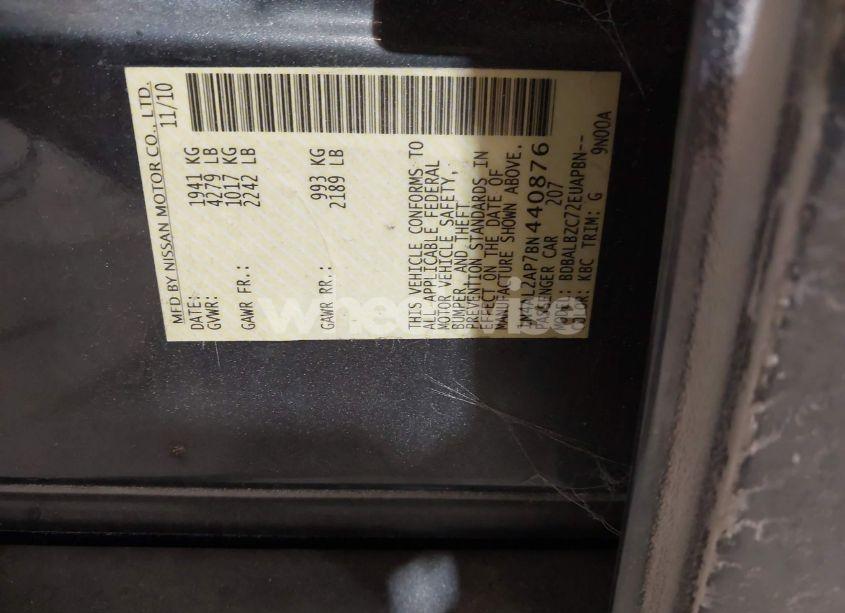 Photo 9 of 2011 Nissan Altima 2.5 S (VIN 1N4AL2AP7BN440876)