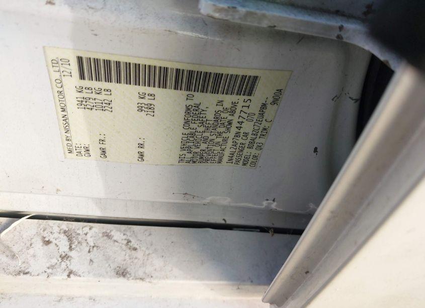 Photo 9 of 2011 Nissan Altima 2.5 S (VIN 1N4AL2AP7BN447715)