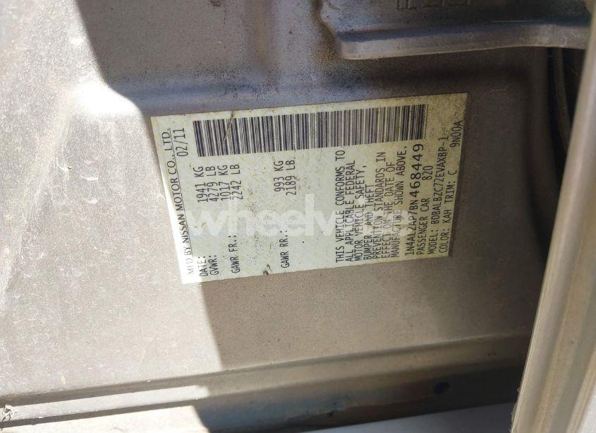 Photo 9 of 2011 Nissan Altima 2.5 S (VIN 1N4AL2AP7BN468449)