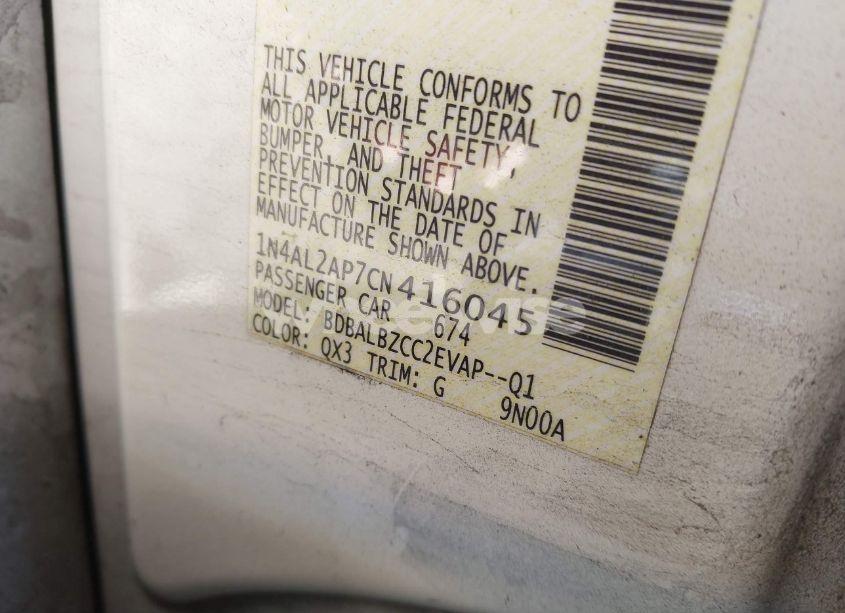 Photo 9 of 2012 Nissan Altima 2.5 S (VIN 1N4AL2AP7CN416045)