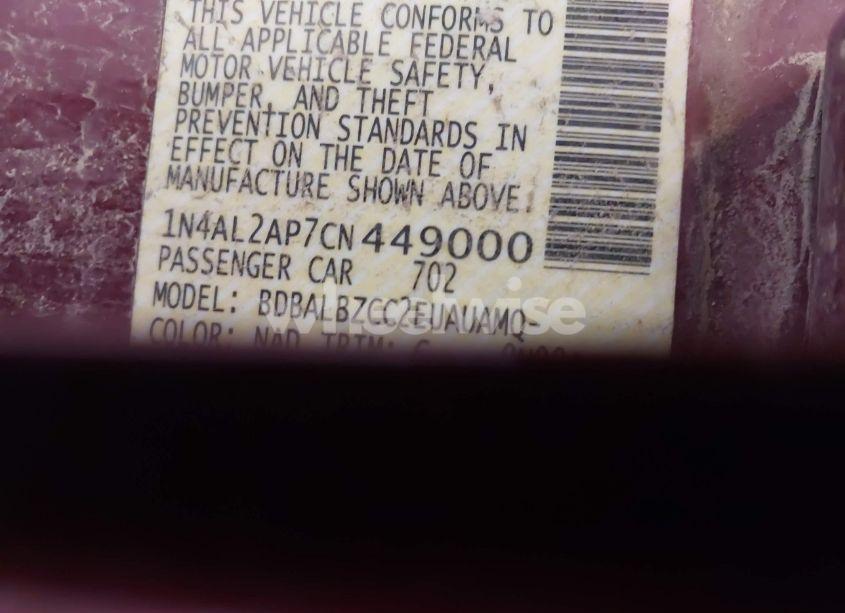 Photo 9 of 2012 Nissan Altima 2.5 S (VIN 1N4AL2AP7CN449000)