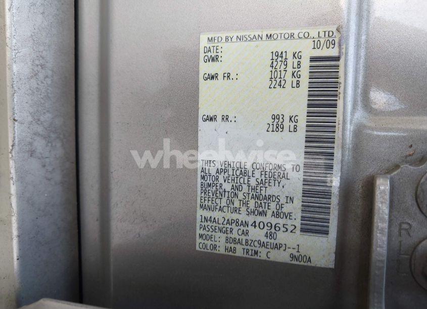 Photo 9 of 2010 Nissan Altima 2.5 S (VIN 1N4AL2AP8AN409652)