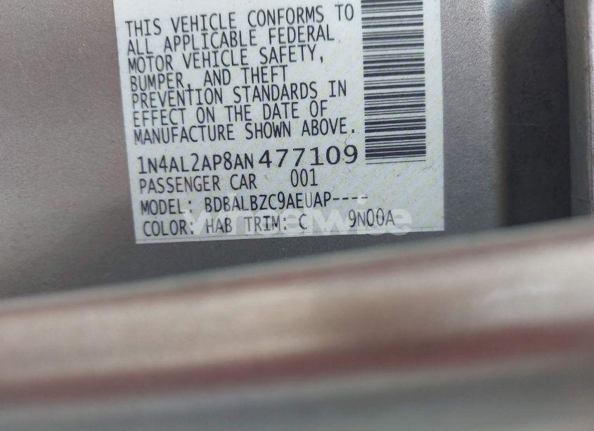 Photo 9 of 2010 Nissan Altima 2.5 S (VIN 1N4AL2AP8AN477109)