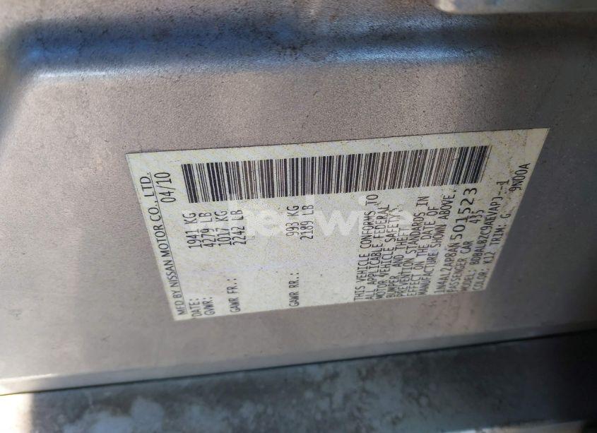 Photo 9 of 2010 Nissan Altima 2.5 S (VIN 1N4AL2AP8AN501523)