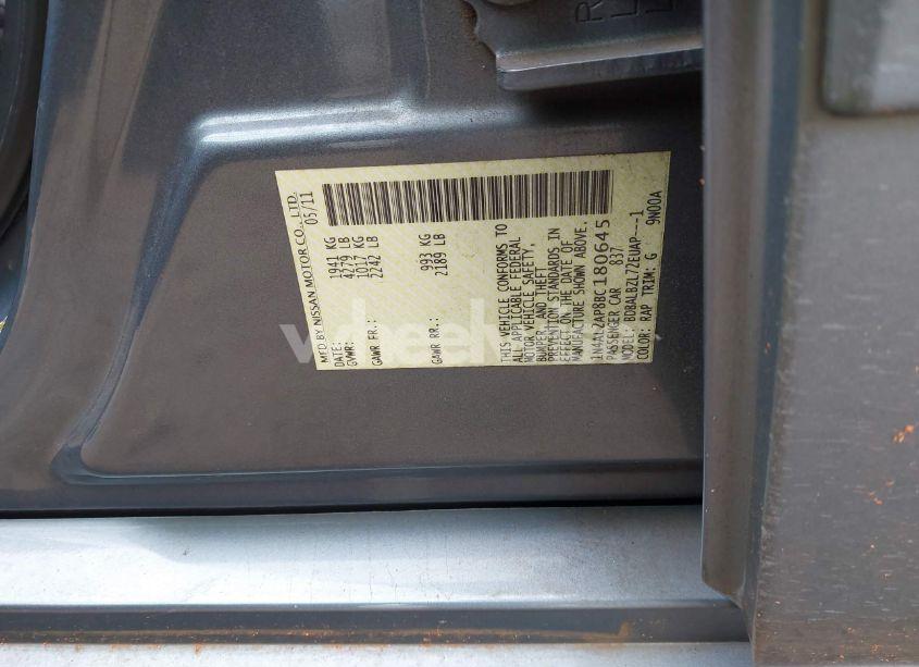 Photo 9 of 2011 Nissan Altima 2.5 S (VIN 1N4AL2AP8BC180645)