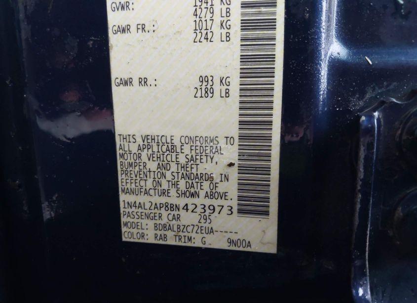 Photo 9 of 2011 Nissan Altima 2.5 S (VIN 1N4AL2AP8BN423973)