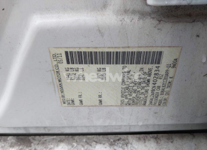 Photo 9 of 2012 Nissan Altima 2.5 S (VIN 1N4AL2AP8CN402834)