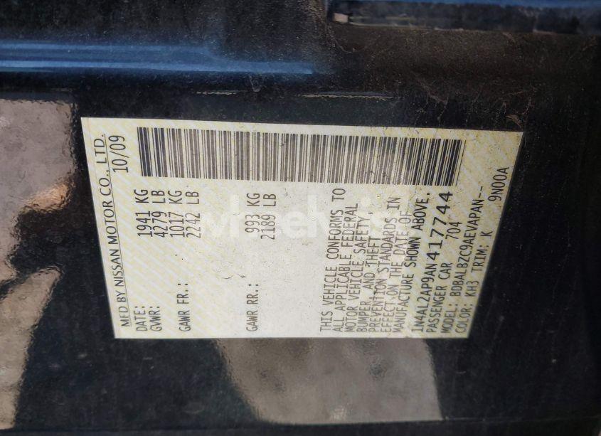 Photo 9 of 2010 Nissan Altima 2.5 S (VIN 1N4AL2AP9AN417744)