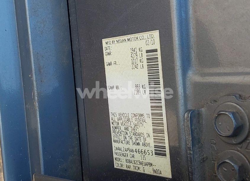 Photo 9 of 2010 Nissan Altima 2.5 S (VIN 1N4AL2AP9AN466653)