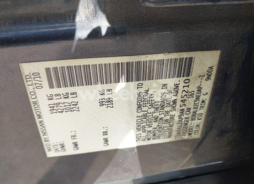 Photo 9 of 2010 Nissan Altima 2.5 S (VIN 1N4AL2AP9AN545210)