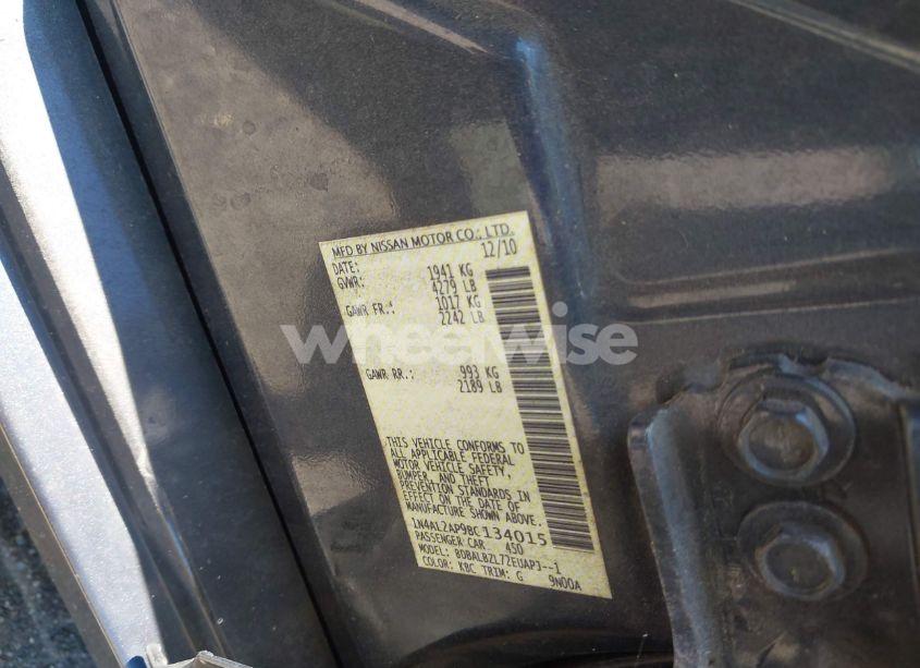 Photo 9 of 2011 Nissan Altima 2.5 S (VIN 1N4AL2AP9BC134015)