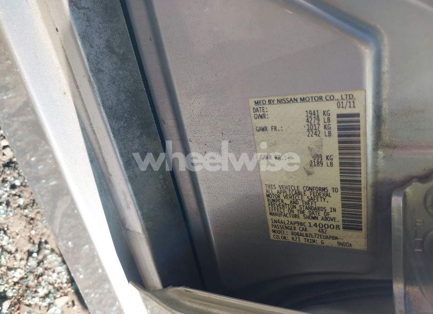 Photo 9 of 2011 Nissan Altima 2.5 S (VIN 1N4AL2AP9BC140008)