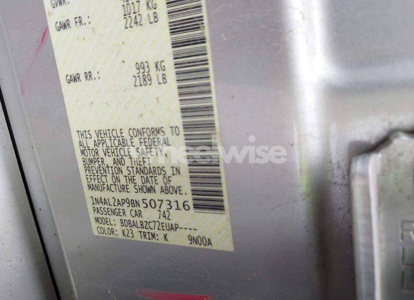 Photo 9 of 2011 Nissan Altima 2.5 S (VIN 1N4AL2AP9BN507316)