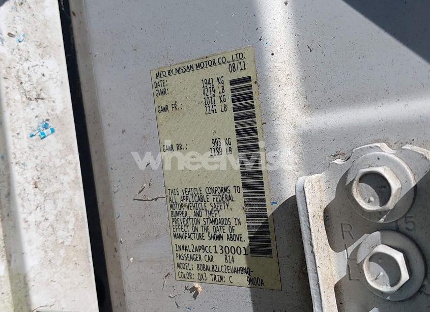 Photo 9 of 2012 Nissan Altima 2.5 S (VIN 1N4AL2AP9CC130001)