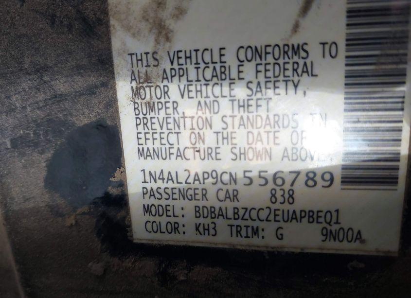 Photo 9 of 2012 Nissan Altima 2.5 S (VIN 1N4AL2AP9CN556789)