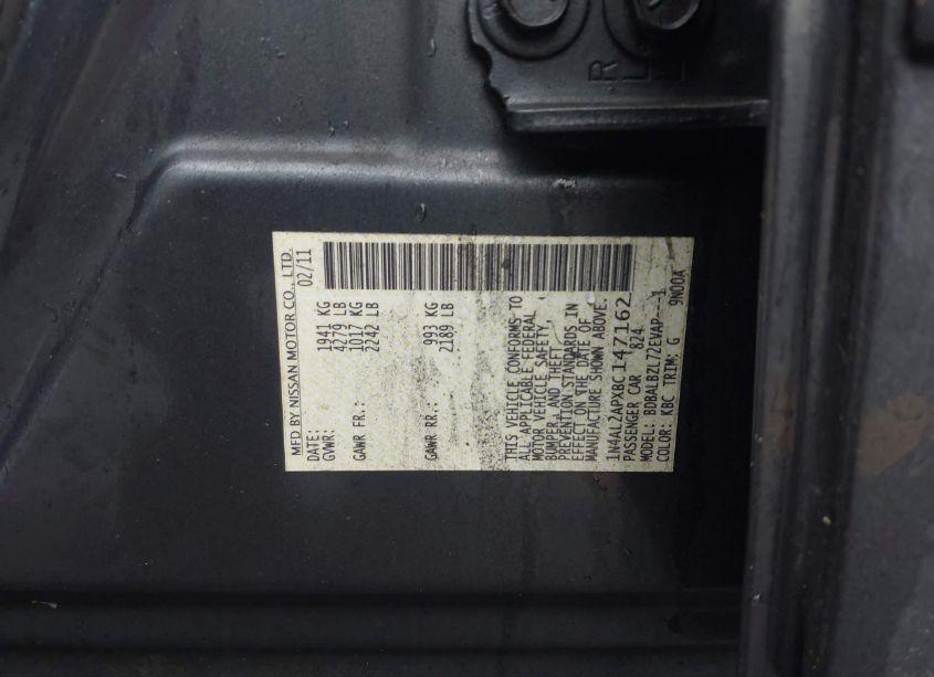 Photo 9 of 2011 Nissan Altima 2.5 S (VIN 1N4AL2APXBC147162)