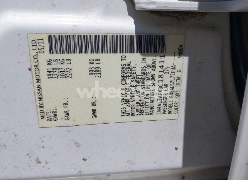 Photo 9 of 2011 Nissan Altima 2.5 S (VIN 1N4AL2APXBC181411)