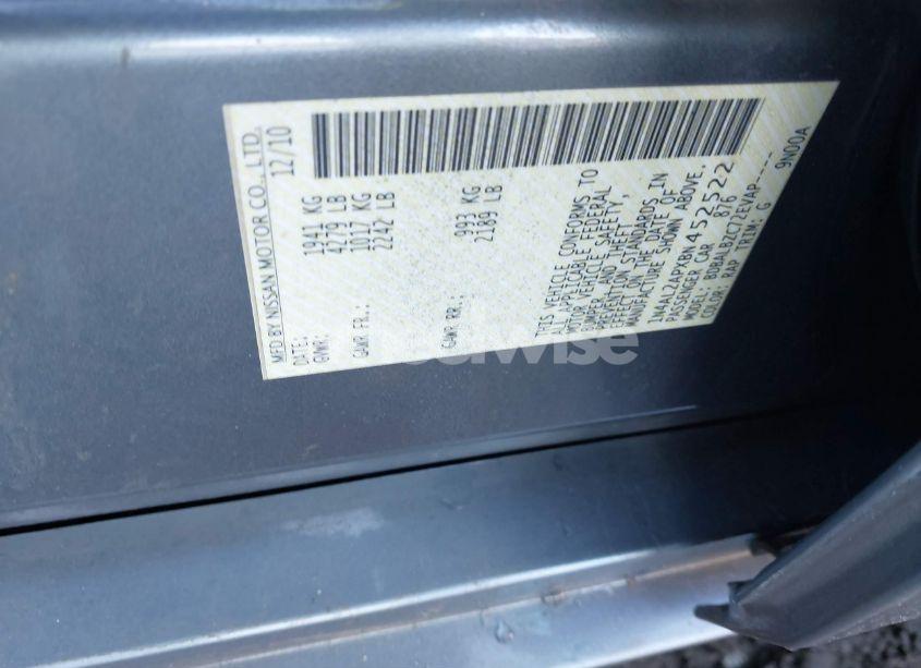 Photo 9 of 2011 Nissan Altima 2.5 S (VIN 1N4AL2APXBN452522)