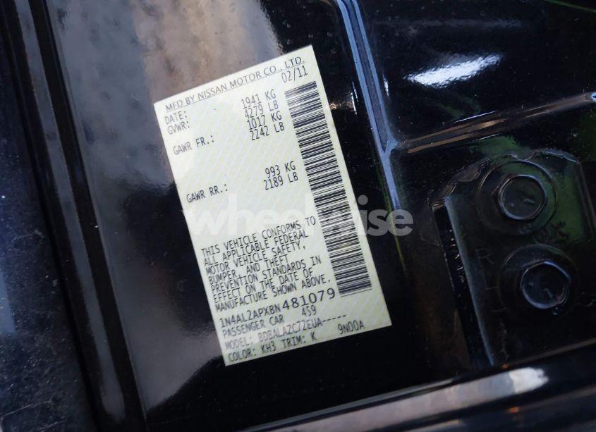 Photo 9 of 2011 Nissan Altima 2.5 (VIN 1N4AL2APXBN481079)