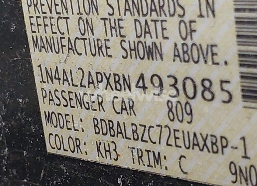 Photo 9 of 2011 Nissan Altima 2.5 S (VIN 1N4AL2APXBN493085)