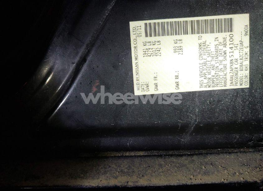 Photo 9 of 2011 Nissan Altima 2.5 S (VIN 1N4AL2APXBN514100)